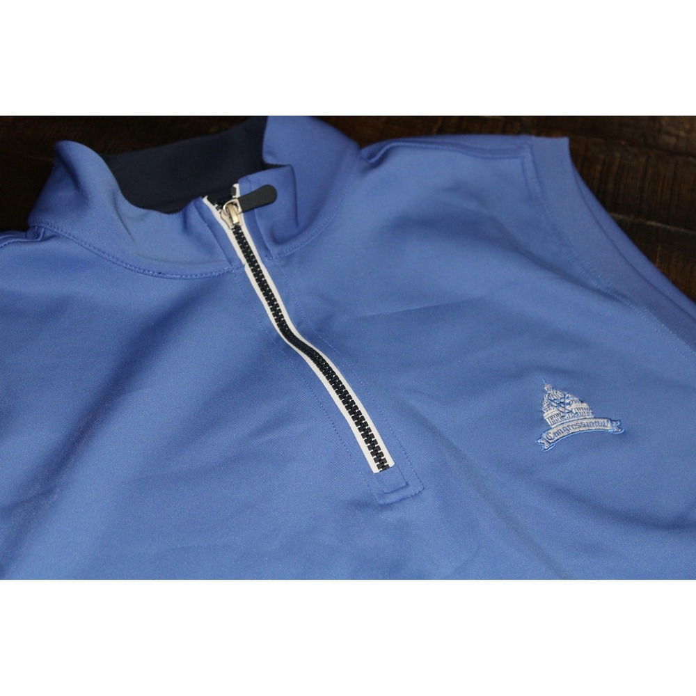 Fairway & Greene Sweater Vest Mens Medium Blue Quarter Zip Golf Congressional